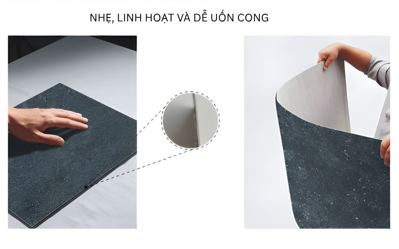 đá phiến xuyên sáng siêu mềm dêx uốn cong