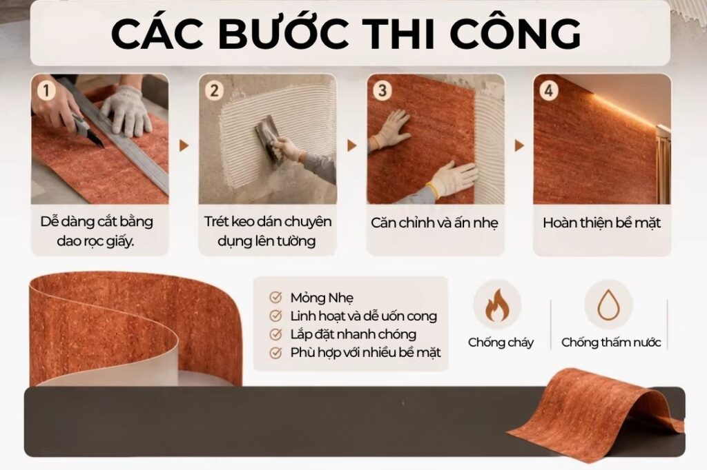 các bước thi công đá mềm