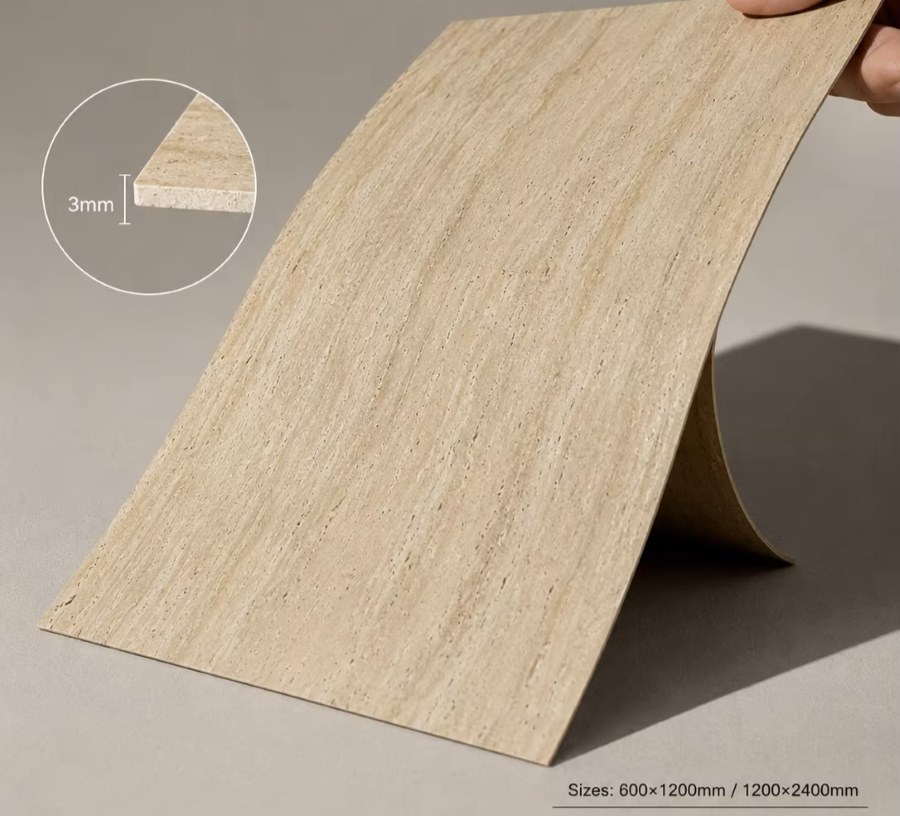 tấm đá dẻo travertine dày chỉ 3mm