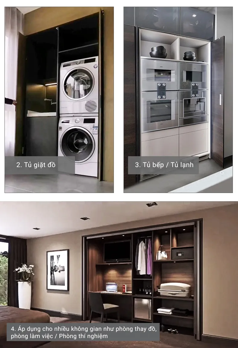 phụ kiện cửa trượt xếp giấu cánh