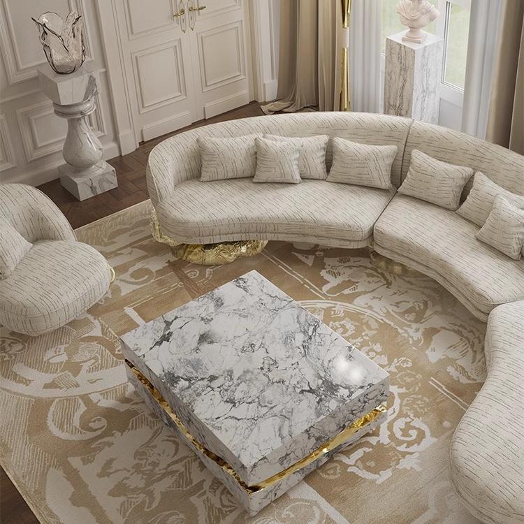 Bàn Cà Phê Thép Không Gỉ Mặt Đá Cẩm Thạch Sang Trọng 2