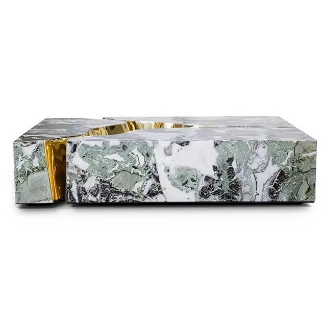 Bàn Đá Cẩm Thạch Crackle Metal Art