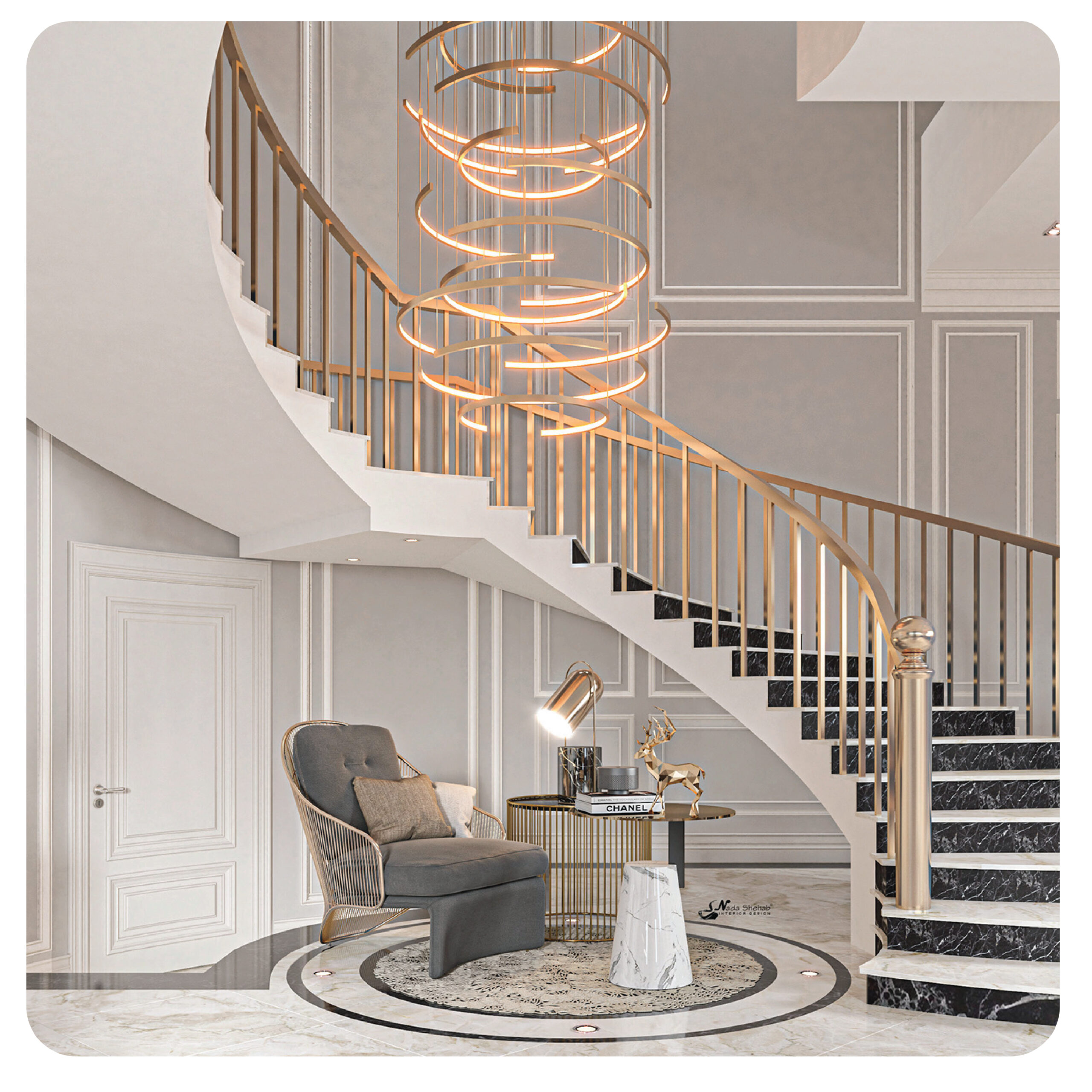 LAN CAN CẦU THANG KIM LOẠI