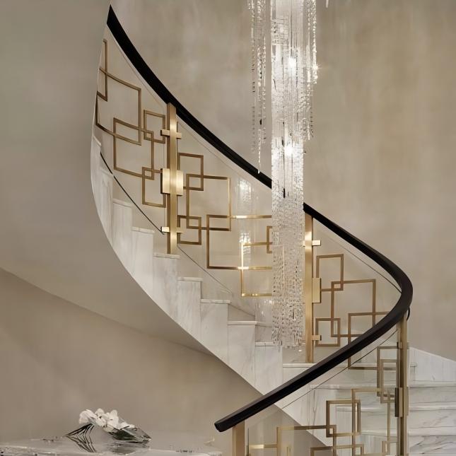 Tay Vịn Xoay Bằng Thép Không Gỉ hiện Đại & Thanh Lịch