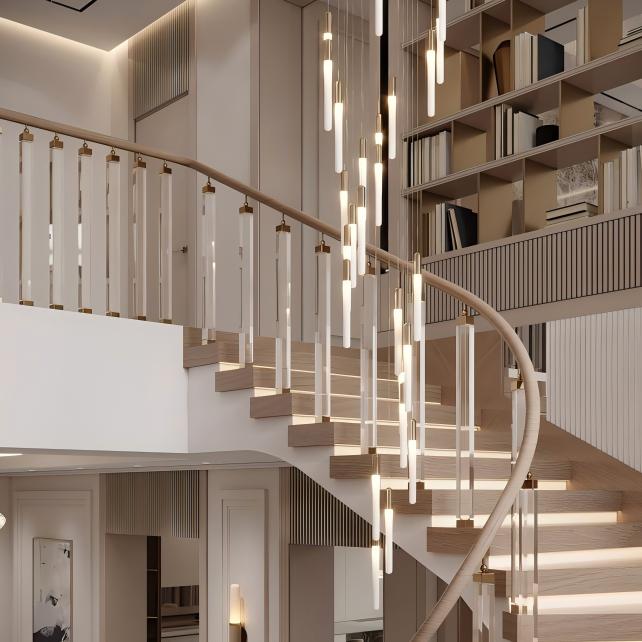 Tay Vịn Xoay Bằng Thép Không Gỉ hiện Đại & Thanh Lịch