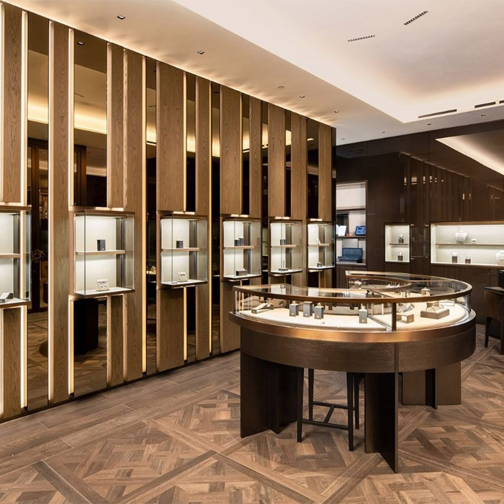 Tủ Trưng Bày Trang Sức Bằng Thép Không Gỉ Hình Tròn - Novolux 2