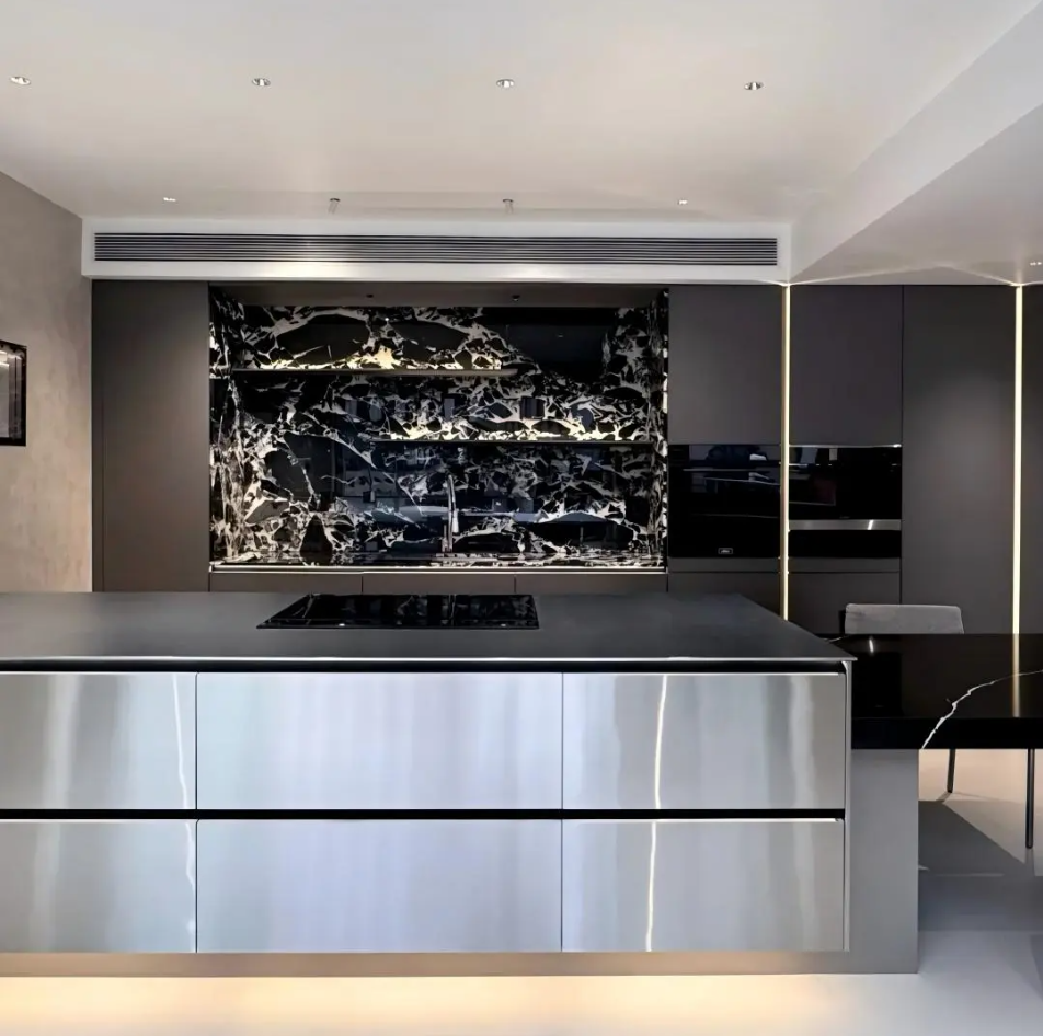 Tủ Bếp Bằng Thép Không Gỉ Được Thiết Kế Riêng