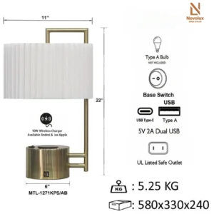 đèn bàn tích hợp xạc điện thoại