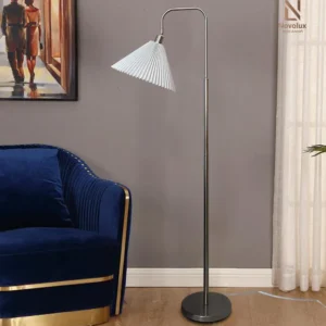 Đèn sàn kim loại kèm chụp vải xếp ly MFL-1321BS