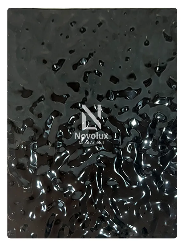 tấm inox sóng nước màu đen