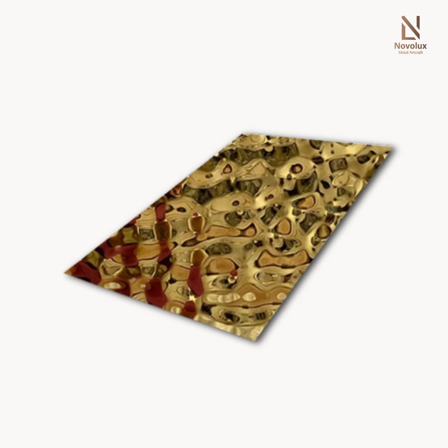 tấm thép không gỉ màu vàng