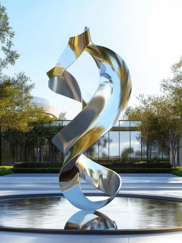 tượng điêu khắc nghệ thuật thép không gỉ cho khách sạn