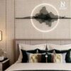 ứng dụng ốp đá mềm HEMP WOVEN STONE vách phòng ngủ