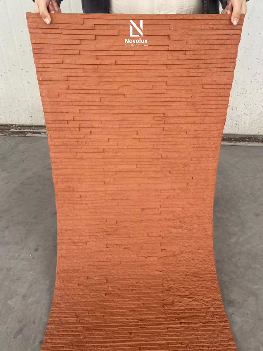 đá mềm flow water stone màu cam đất