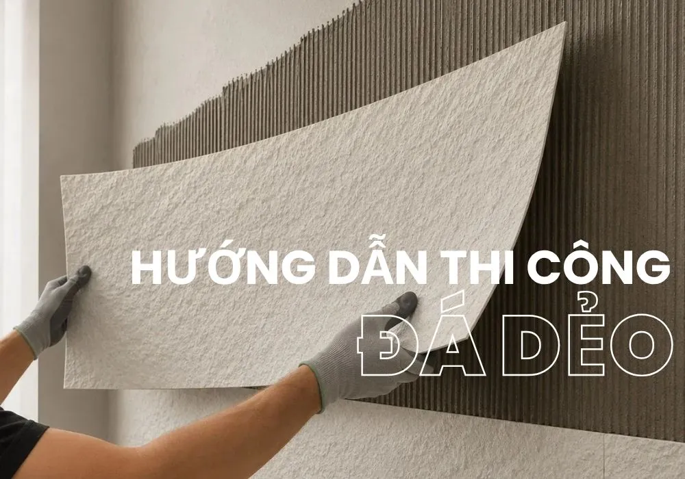Hướng dẫn thi công tấm ốp đá dẻo Flexible Stone đúng kỹ thuật