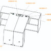 phụ kiện bàn xoay 90 độ, xếp gọn