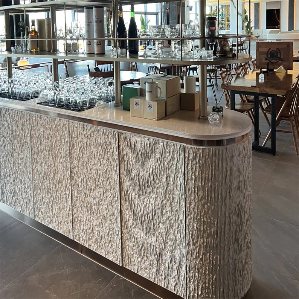 Tấm ốp đá dẻo trang trí quầy bar